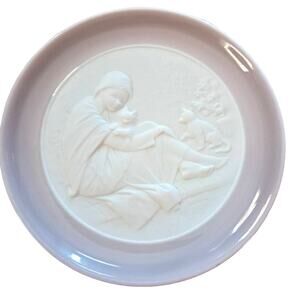 Lladro Friends Plate Platito Nina y Gatitos Vintage 1994 Retired 1998 4 Inch